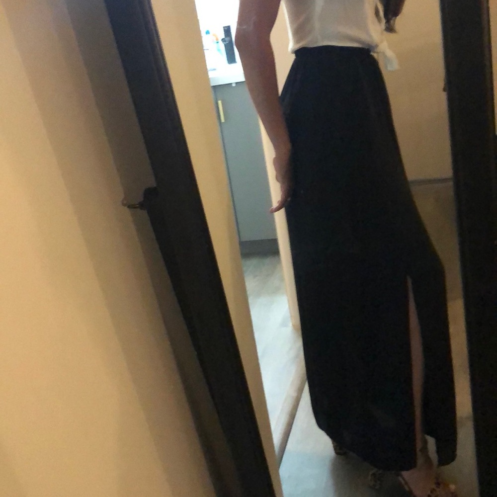Black maxi skirt